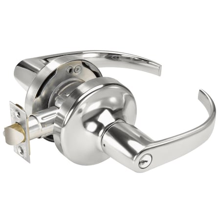Yale Grade 2 Entry Cylindrical Lock, Pacific Beach Lever, Conventional Cylinder, Bright Chrome Finish PB5307LN 625